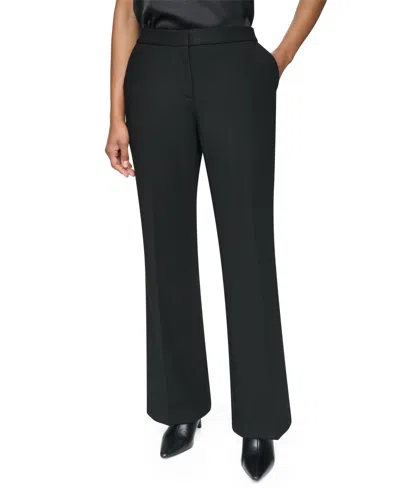 Dkny Women's Low-rise Flare Trousers Pants In Black