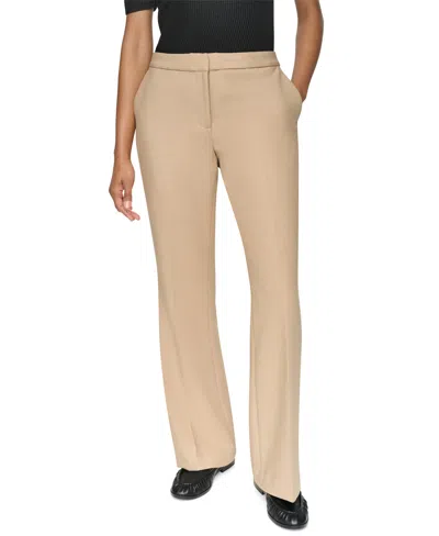 Dkny Women's Low-rise Flare Trousers Pants In Neutral