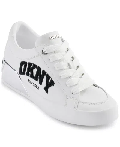 DKNY WOMEN'S MABEN VARSITY LACE-UP SNEAKERS