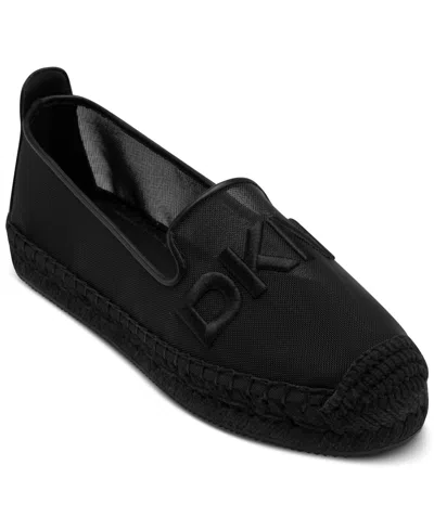 Dkny Women's Mallandra Logo Slip-on Espadrille Flats In Black