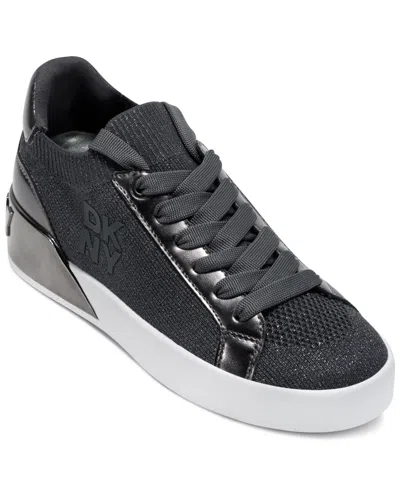 Dkny Women's Mallory Lace-up Sneakers In Black