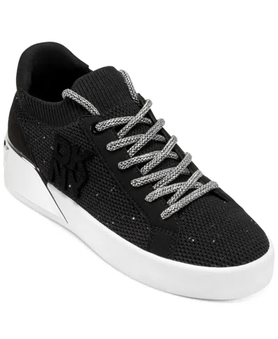 Dkny Women's Mallory Lace-up Sneakers In Black