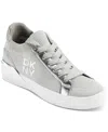 Dkny Mallory Womens Slip On Lace Up Casual And Fashion Sneakers In Grey,silver