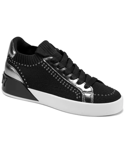 Dkny Women's Mallory Studs Round Toe Sneakers In Black