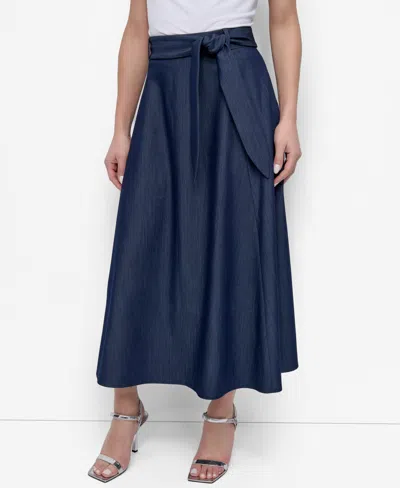 Dkny Women's Maxi Skirt With Tie Belt