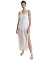 Dkny Women's Mesh Maxi Dress Swim Cover-up In Soft White