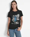 Dkny Met Museum Conversational Graphic T-shirt In Black