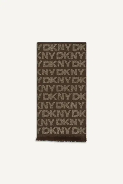 Dkny Women's Metal Pashmina In Brown