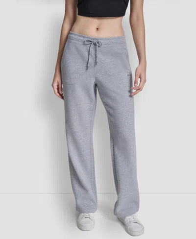 Dkny Women's Metallic Bubble Open Leg Pull-on Pants In Gray
