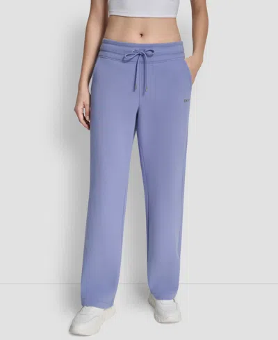Dkny Women's Metallic Bubble Open Leg Pull-on Pants In Purple