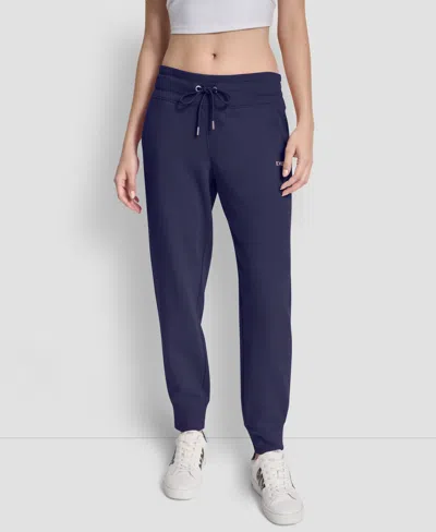 Dkny Women's Metallic Bubble Slim Fit Jogger Pants In Blue