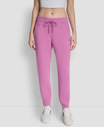 Dkny Women's Metallic Bubble Slim Fit Jogger Pants In Purple