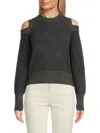 Dkny Cold-shoulder Sweater In Gray