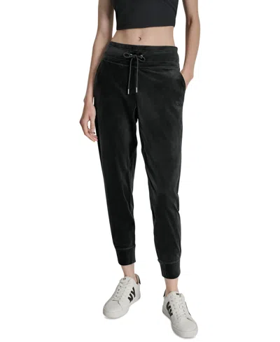 Dkny Women's Mid-rise Jogger Pants In Black