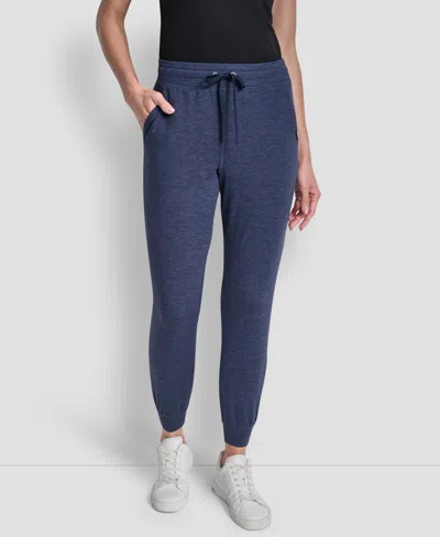 Dkny Women's Mid-rise Wide Leg Pants In Blue