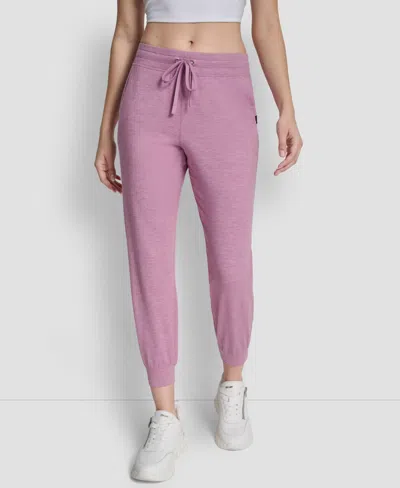 Dkny Women's Mid-rise Wide Leg Pants In Pink