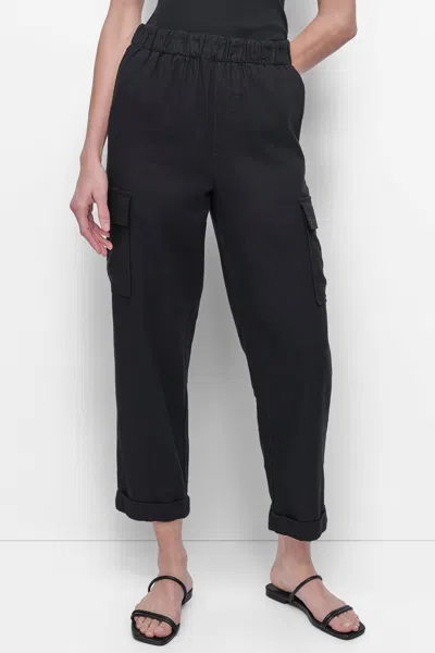 Dkny Women's Midrise Length Cargo Pants With Elasticated In Black
