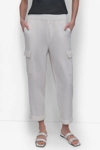 Dkny Women's Midrise Length Cargo Pants With Elasticated In White