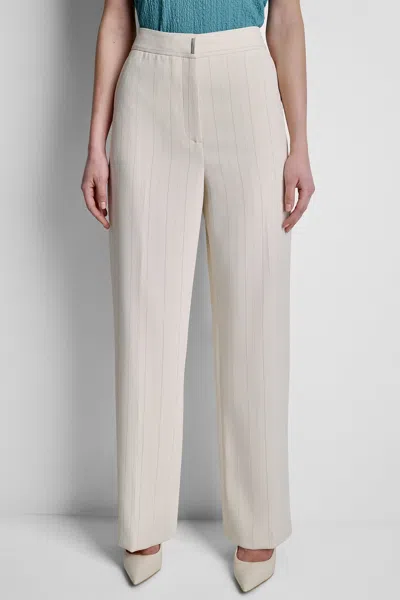 Dkny Women's Mid-rise Pinstripe Trouser In Neutral