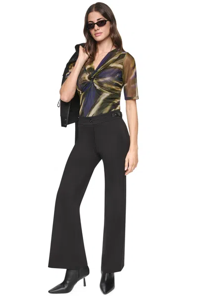 Dkny Women's Mid-rise Soho Flare Pants In Black