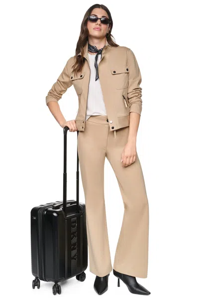 Dkny Women's Mid-rise Soho Flare Pants In Brown