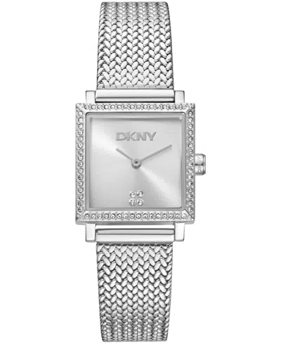 Dkny Women's Milanese Quartz Stainless Steel Bracelet Watch 24x31mm In Silver