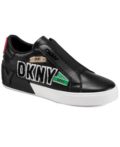 Dkny Women's Mindy City Signs Slip-on Sneakers In Black