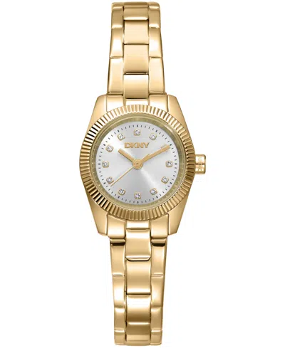 Dkny Women's Mini Quartz Gold-tone Stainless Steel Bracelet Watch 23 Mm