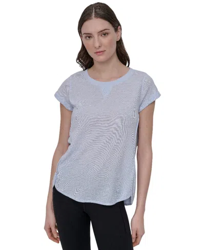 Dkny Women's Mini Slub Waffle Short Sleeve Top