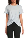 Dkny Women's Mini Stud Logo Twist-knot T-shirt
