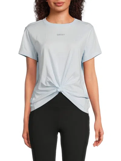 Dkny Women's Mini Stud Logo Twist-knot T-shirt