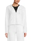 Dkny Women's Mini Stud Logo Zip Hoodie