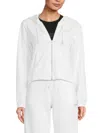 Dkny Women's Mini Stud Logo Zip Hoodie