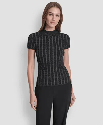 Dkny Women's Mock Neck Sweater In Black