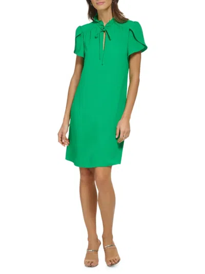 Dkny Women's Mockneck Envelope Sleeve Mini Dress In Cosmic Blue