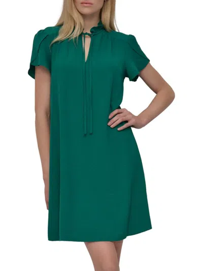 Dkny Women's Mockneck Envelope Sleeve Mini Dress In Meadow