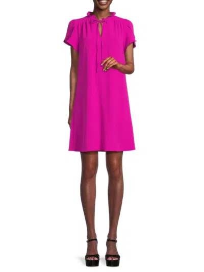 Dkny Women's Mockneck Envelope Sleeve Mini Dress In Power Pink