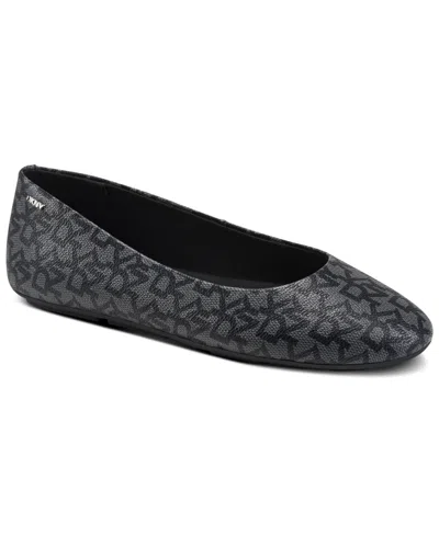 Dkny Women's Moonira Round Toe Ballet Flats In Black