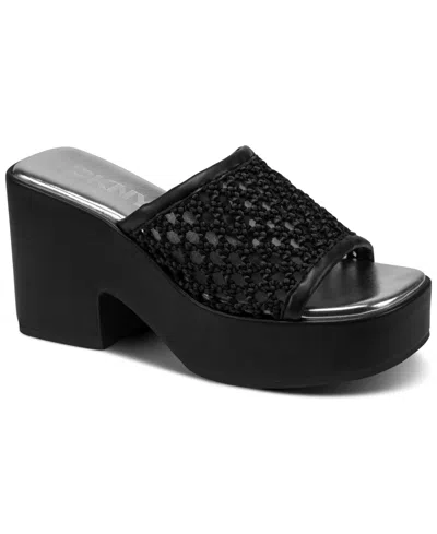 Dkny Women's Multan Platform Dress Sandals In Black