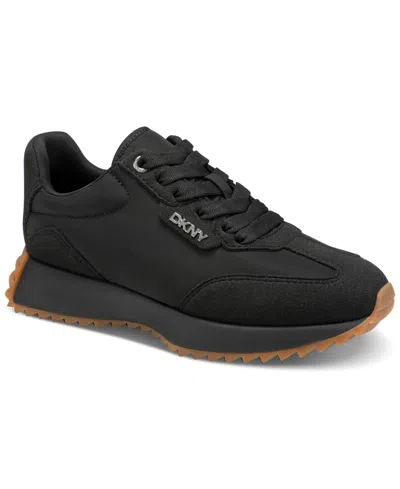Dkny Women's Naples Lace Up Sneakers In Black