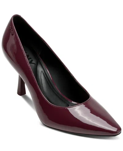 Dkny Women's Natrona Mid Slip On Pumps In Burgundy