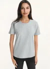Dkny Women's Rhinestone T-shirt In Heather Grey