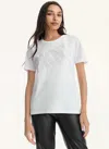 Dkny Women's Rhinestone T-shirt In White