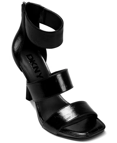 Dkny Women's Nikolaos Slip-on Dress Sandals In Black