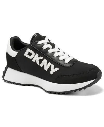 Dkny Women's Niva Lace-up Sneakers In Black