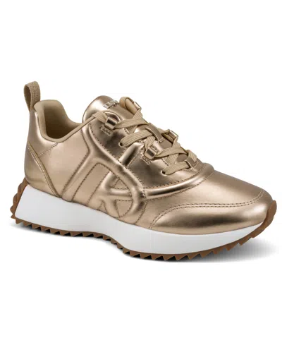 Dkny Women's Nix Lace-up Sneakers In Gold