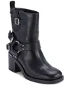 Dkny Nolan Womens Block Heel Manmade Mid-calf Boots In Black