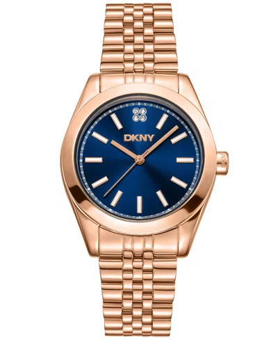 Dkny Women's Nolita Rose Gold-tone Stainless Steel Bracelet Watch, 32mm