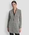 Dkny Women's Notch-lapel Single-button Long-sleeve Jacket, Regular & Petite In Gray