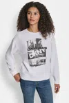 Dkny Women's Nyc Photoreal Real Sweatshirt In White